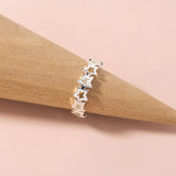 Adjustable Hollow Heart Star Luminous Ring