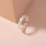 Adjustable Hollow Heart Star Luminous Ring
