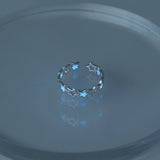 Adjustable Hollow Heart Star Luminous Ring