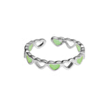 Adjustable Hollow Heart Star Luminous Ring