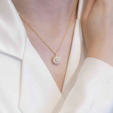 Rotating Sunflower Necklace