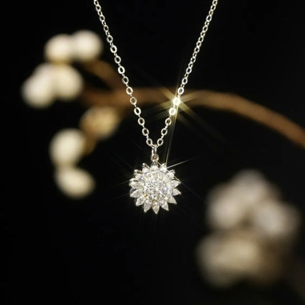 Rotating Sunflower Necklace