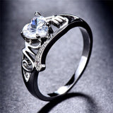 White Sapphire Heart Ring