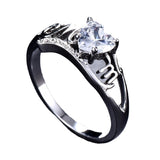 White Sapphire Heart Ring