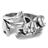 Kitten Climbing Tree Branch Ring