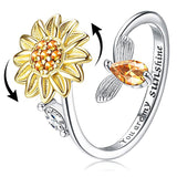 Rotating Sunflower Ring