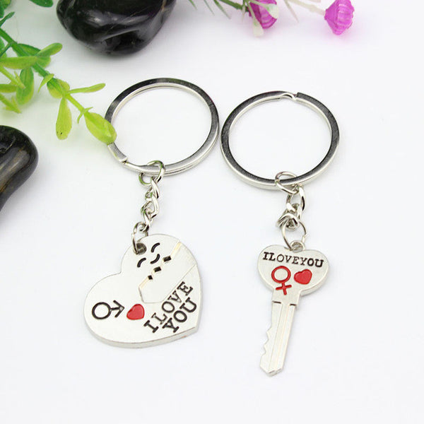 Matching Pair I love You Keychain