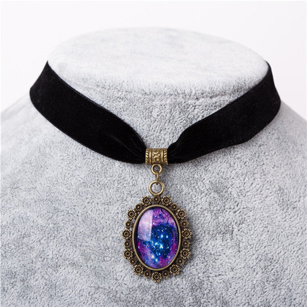 Galaxy Nebula Choker Elastic Necklace