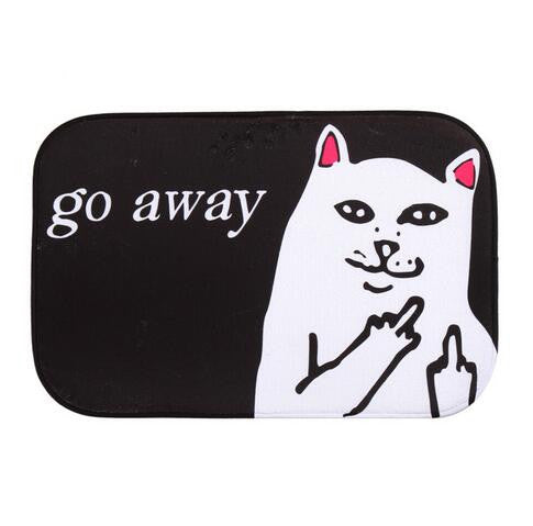 Go Away Indoor Coral Fleece Non-slip Doormat - Perfect for Introverts