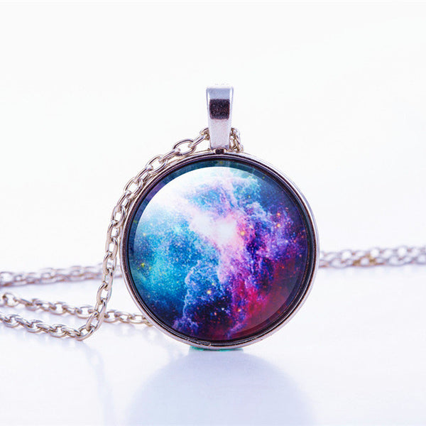 Nebula Space Glass Cabochon Necklace