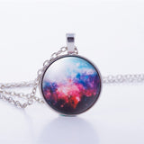 Nebula Space Glass Cabochon Necklace