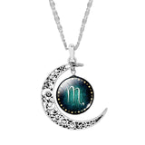 Zodiac Statement Glass Cabochon Necklace