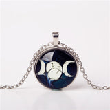 Shadow Men Glow In Dark Glass Cabochon Necklace