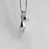 Silver Plated Tiny Cat Necklace