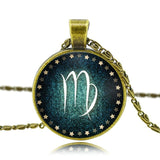 Glass Zodiac Constellation Cabochon Necklace