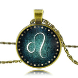 Glass Zodiac Constellation Cabochon Necklace