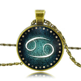 Glass Zodiac Constellation Cabochon Necklace