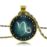 Glass Zodiac Constellation Cabochon Necklace