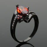 Marquise Garnet Fire Zircon Ring