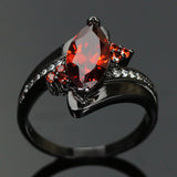 Marquise Garnet Fire Zircon Ring