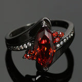Marquise Garnet Fire Zircon Ring