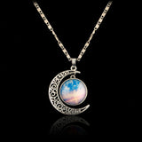 Glass Melody Stars Galaxy Cabochon Necklace