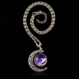 Glass Melody Stars Galaxy Cabochon Necklace