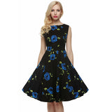 Retro Vintage 1950s 60s Floral Swing Dresses