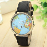 Mini World Map Watch for Men and Women