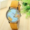 Mini World Map Watch for Men and Women