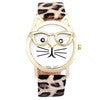 CAT With Glasses Analog Quartz Dial Wrist Watch For Women