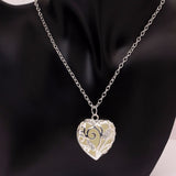 Glow In The Dark Silver Heart Necklace