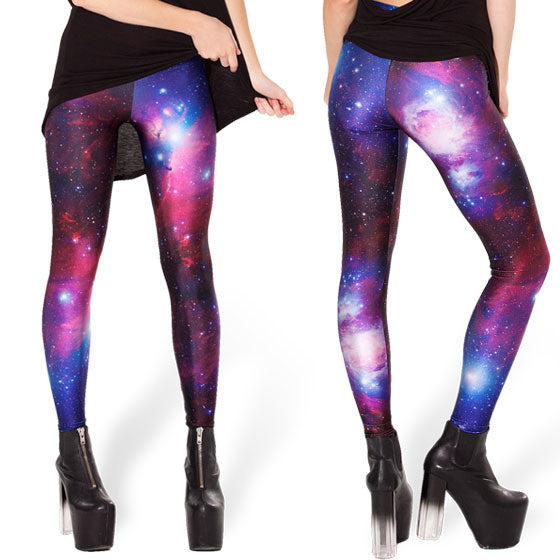 Women Colorful Universe Leggings Galaxy Space Print Leggings