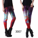 Women Colorful Universe Leggings Galaxy Space Print Leggings