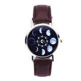 Analog Quartz Lunar Eclipse Wrist Watch