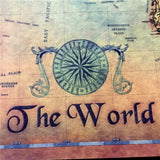 Detailed World Map Paper Painting Poster