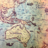 Detailed World Map Paper Painting Poster