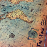 Detailed World Map Paper Painting Poster