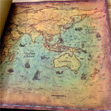 Detailed World Map Paper Painting Poster