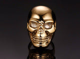 Stainless Steel Black and Gold Skull Rings
