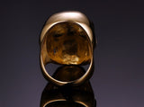 Stainless Steel Black and Gold Skull Rings