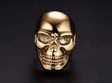 Stainless Steel Black and Gold Skull Rings