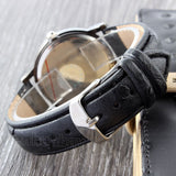 Leather Unisex World Map Quartz Watch