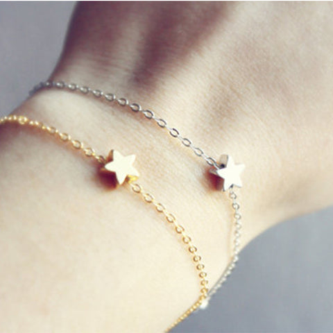 Two Piece Star Chain Charm Bracelet
