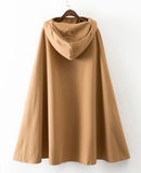 Drop Shoulder Turtle Wool Cape