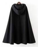 Drop Shoulder Turtle Wool Cape