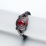 Black Gold Plated Ruby Zirconia Ring