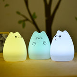 Cute Color Changing Cat Touch Lamp