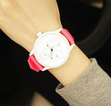 Women MILER Soft Silicone Strap Quartz Wristwatches