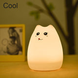 Cute Color Changing Cat Touch Lamp